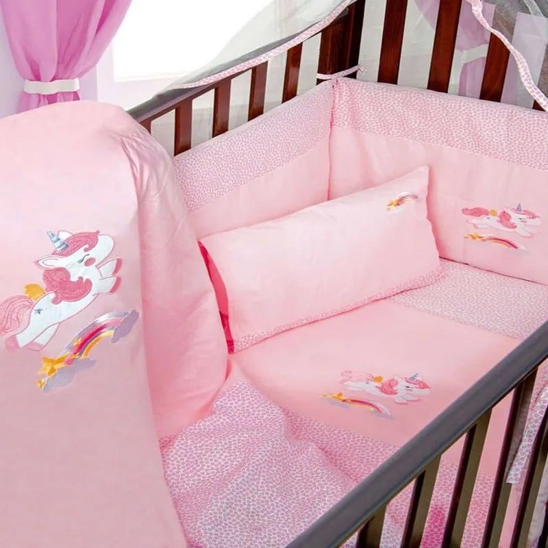Κουνουπιέρα Βρεφική Unicorn 41 Ροζ DimCol 160x490cm 100% Cotton