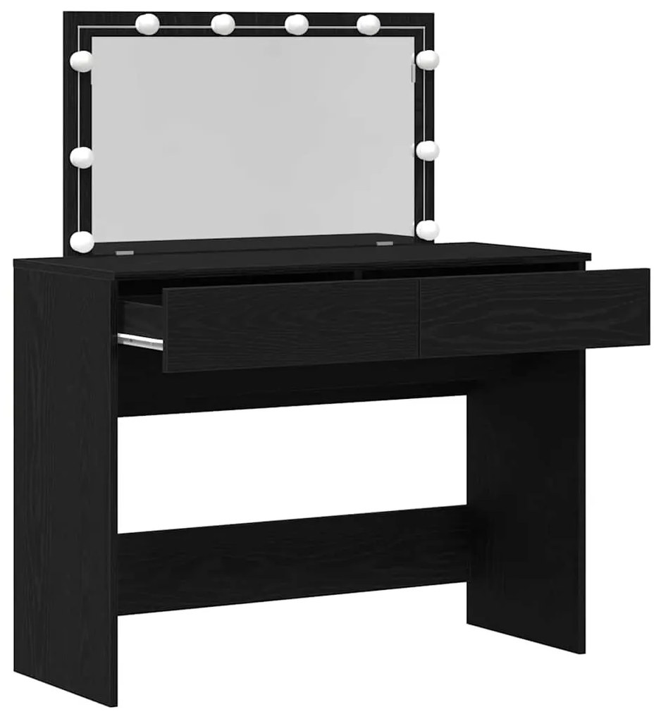 vidaXL Κομοδίνο Μαύρη δρυς 100 x 40 x 120 εκ. Επεξεργασμένο ξύλο