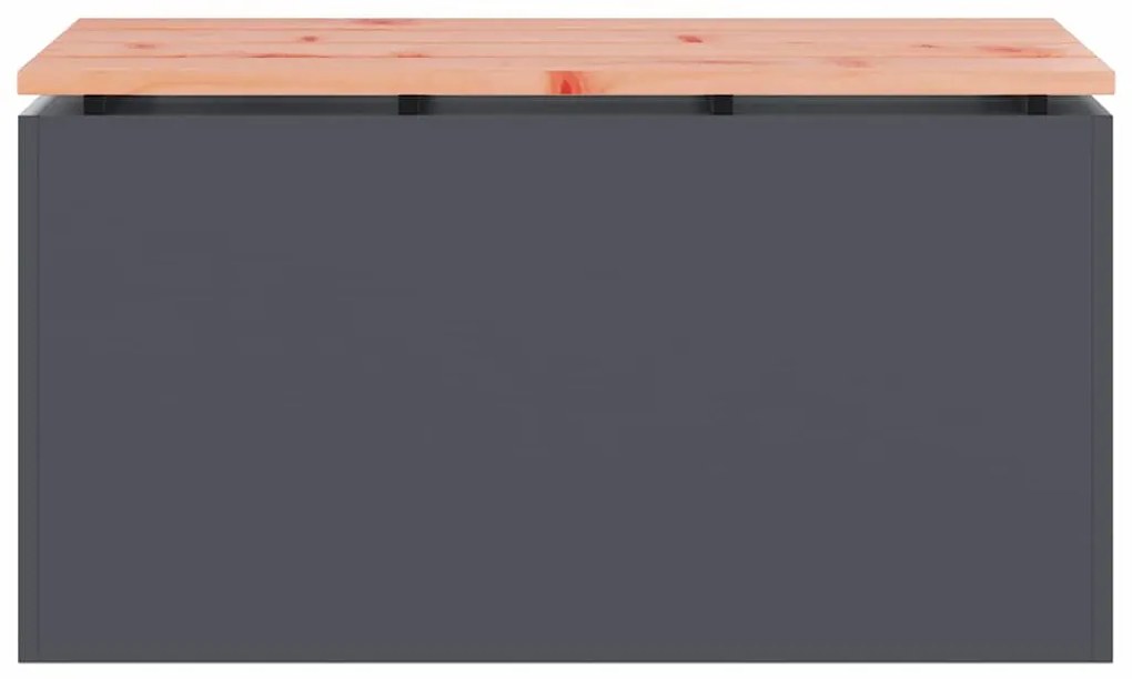 vidaXL Παγκάκι κήπου Ανθρακί 80 x 40 x 43 εκ Ατσάλι