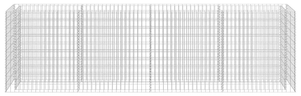 vidaXL Συρματοκιβώτιο-Γλάστρα Υπερυψωμένη 360x50x100 εκ. Γαλβ. Χάλυβας