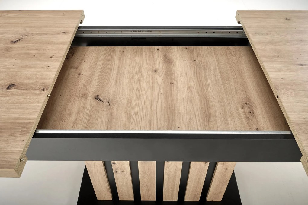 LAMELLO extension table, artisan oak / black