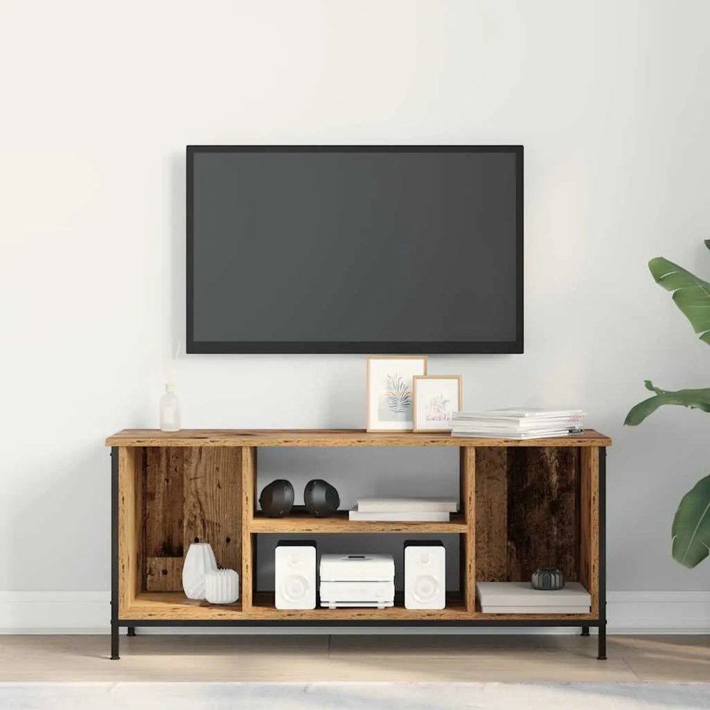 vidaXL Ντουλάπα Τηλεόρασης Παλαιό ξύλο 102 x 35 x 45 εκ.