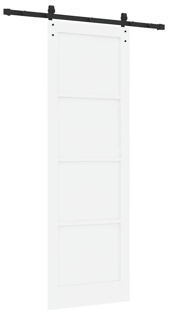 vidaXL Συρόμενη Πόρτα Λευκό και μαύρο 78 x 232 cm