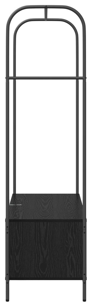 vidaXL Ράφι Ρούχων με Ράφια Μαύρης Δρυ 100x44x160 εκ.
