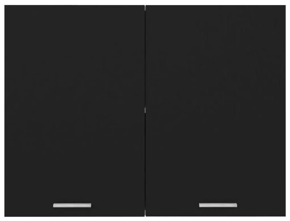 Ντουλάπι Κρεμαστό Μαύρο 80 x 31 x 60 εκ. από Μοριοσανίδα - Μαύρο
