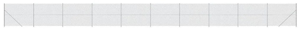 vidaXL Συρματόπλεγμα Περίφραξης Ασημί 2 x 25 μ. με Βάσεις Φλάντζα