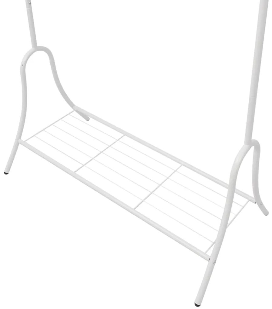 vidaXL Σταντ Ρούχων Λευκό Ατσάλινο