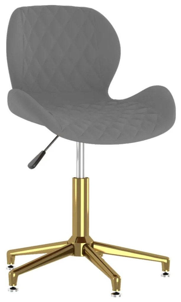 vidaXL 335041  Swivel Dining Chair Dark Grey Velvet