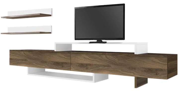 ΕΠΙΠΛΟ ΤΗΛΕΟΡΑΣΗΣ NIRVANA MEGAPAP ΧΡΩΜΑ ΚΑΡΥΔΙ - ΛΕΥΚΟ 180X31,3X41,7ΕΚ.