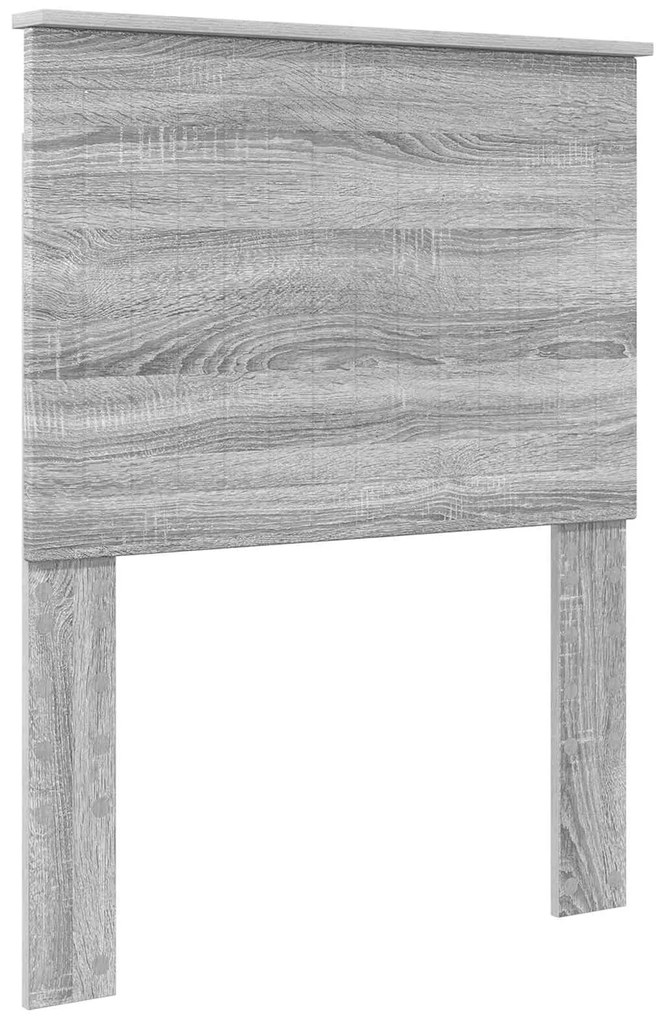 vidaXL Σκελετός Κρεβατιού Γκρίζο Σονομα 75 x 190 cm Μηχανήματος Ξύλο