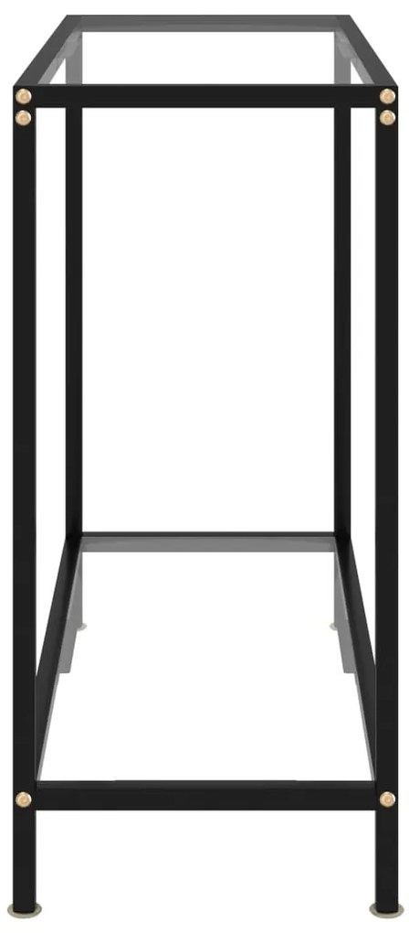vidaXL Τραπέζι Κονσόλα Διαφανές 80 x 35 x 75 εκ. από Ψημένο Γυαλί