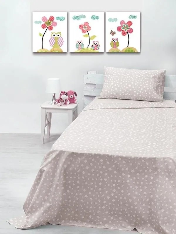 Σετ Σεντόνια cotton feelings 22 Grey Μονό (165x270)