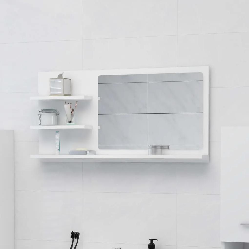 Καθρέφτης Μπάνιου Λευκός 90 x 10,5 x 45 εκ. Μοριοσανίδα