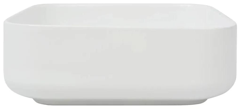 vidaXL Νιπτήρας Τετράγωνος Λευκός 39x39x13,5 εκ. Κεραμικός