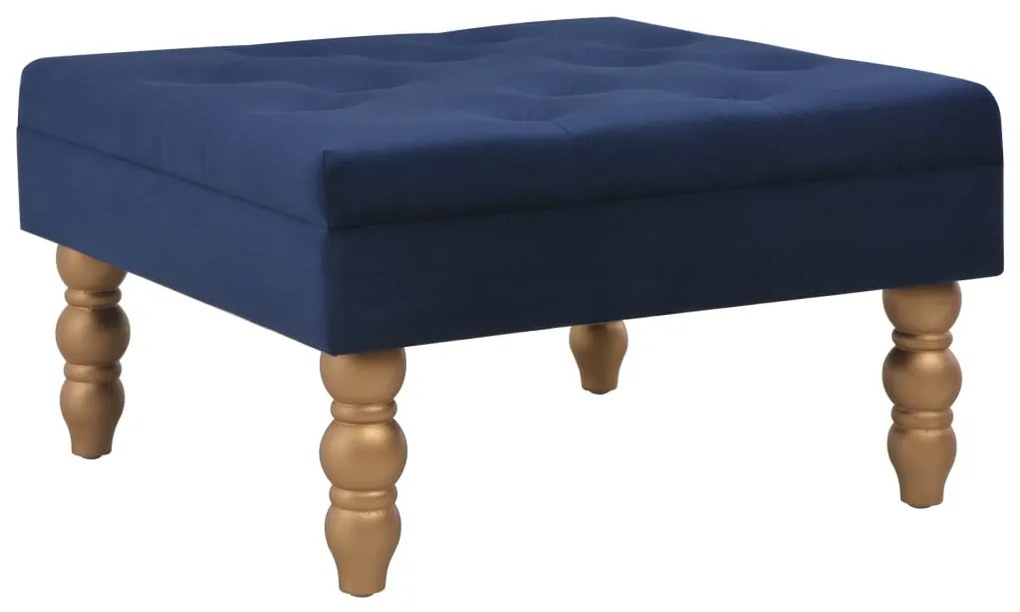 vidaXL Σκαμπό / Υποπόδιο Ναυτικό Μπλε 60 x 60 x 36 εκ. Βελούδινο