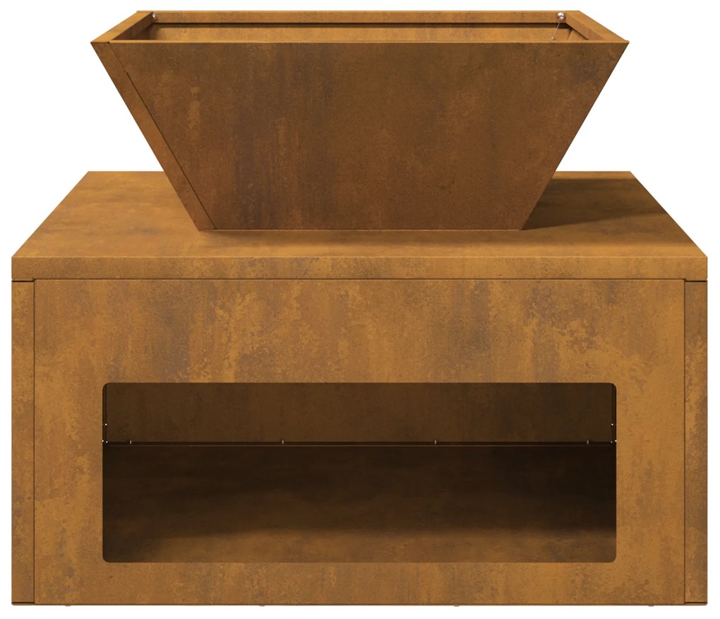 vidaXL Φωτιά 50 x 50 x 40 cm από Corten Ατσάλι