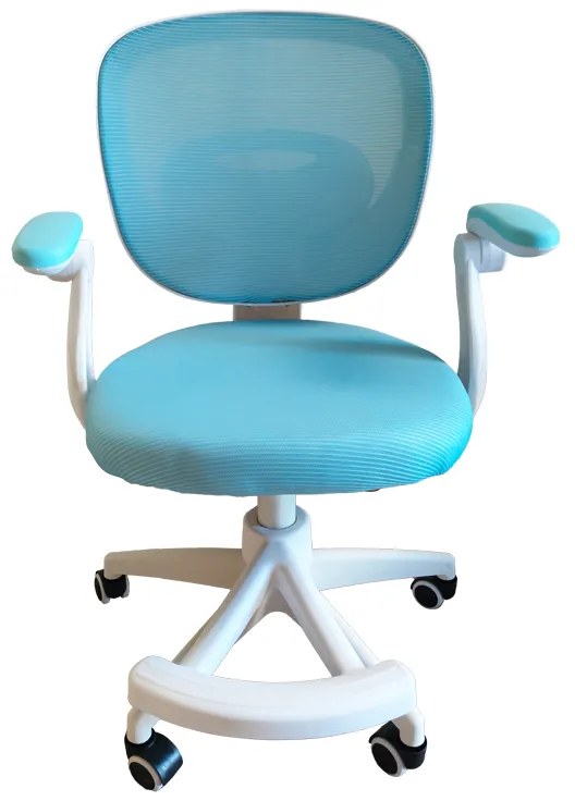 Καρέκλα γραφείου παδική Bernu pakoworld ύφασμα mesh σε σιελ απόχρωση 47x56x80-90εκ