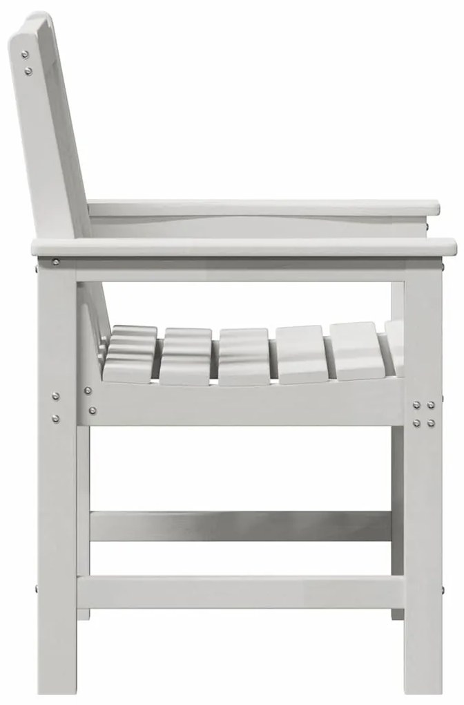 vidaXL Καρέκλα φαγητού κήπου 2 pcs Λευκό 65.5 x 59 x 88 εκ Πλαστικό