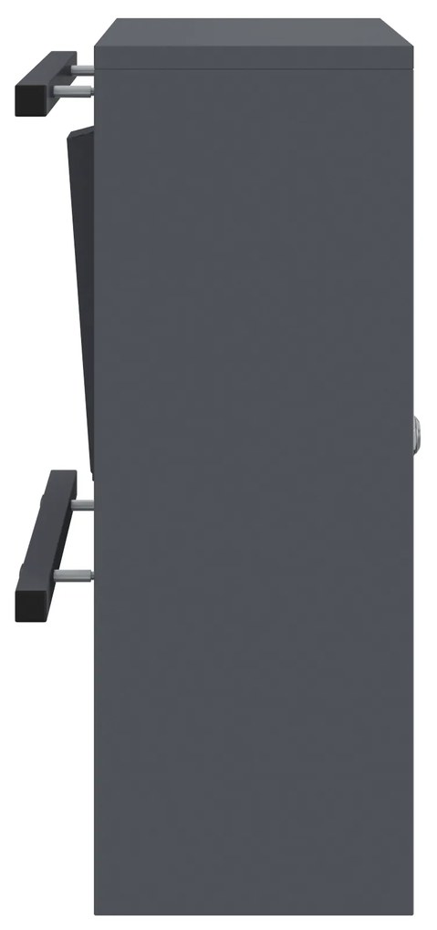 vidaXL γραμματοκιβώτιο Ανθρακί 30 x 23 x 55 εκ. Ατσάλι