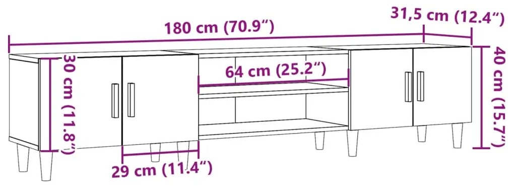 ΈΠΙΠΛΟ ΤΗΛΕΟΡΑΣΗΣ ΑΡΤΙΣΙΑΝΗ ΔΡΥΣ 180X31,5X40ΕΚ ΕΠΕΞ. ΞΥΛΟ 857142