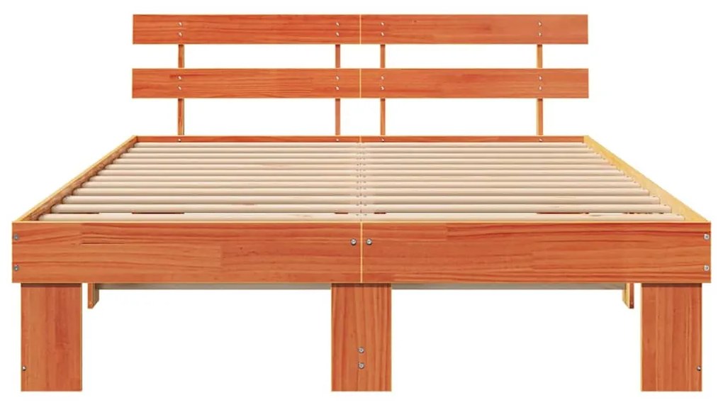 vidaXL Σκελετός Κρεβατιού Καφέ 160 x 200 cm Μασίφ ξύλο πεύκου