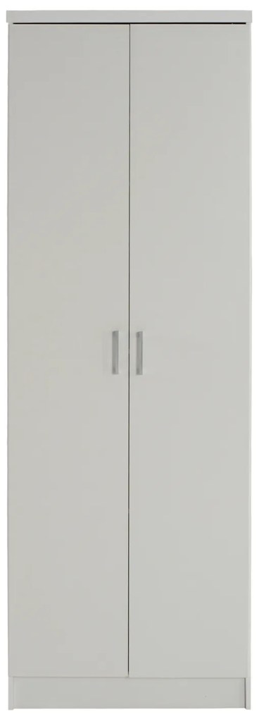 Ντουλάπα ρούχων δίφυλλη REAL χρώμα λευκό 60x42x180