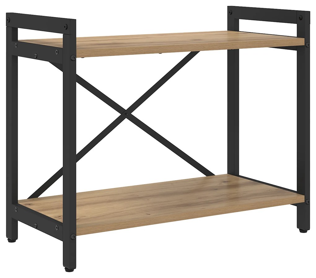 vidaXL Βιβλιοθήκη artisan δρυς 60 x 30 x 48.5 εκ Επεξεργασμένο ξύλο