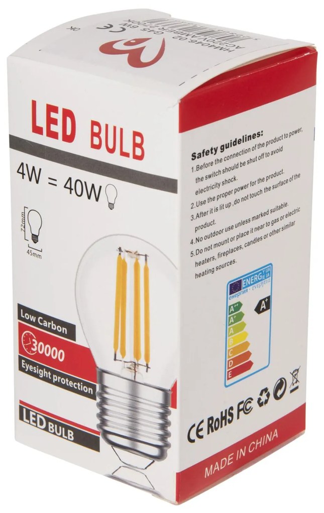 Λαμπτήρας Led Filament 6W E27 3000K Gold Dimmable