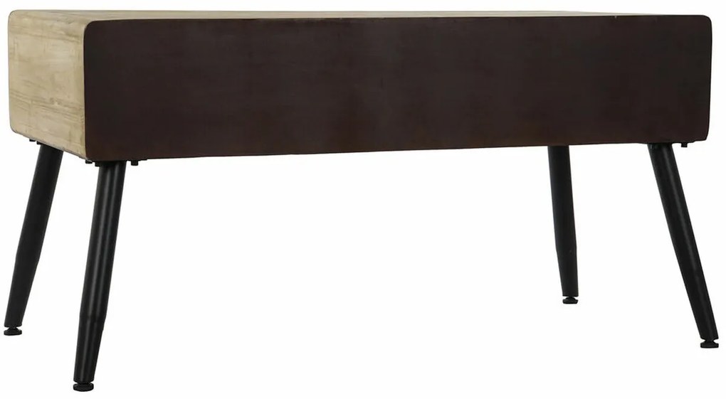 Βοηθητικό Τραπέζι DKD Home Decor Καφέ Μαύρο Μέταλλο Έλατο 100 x 50 x 52,5 cm