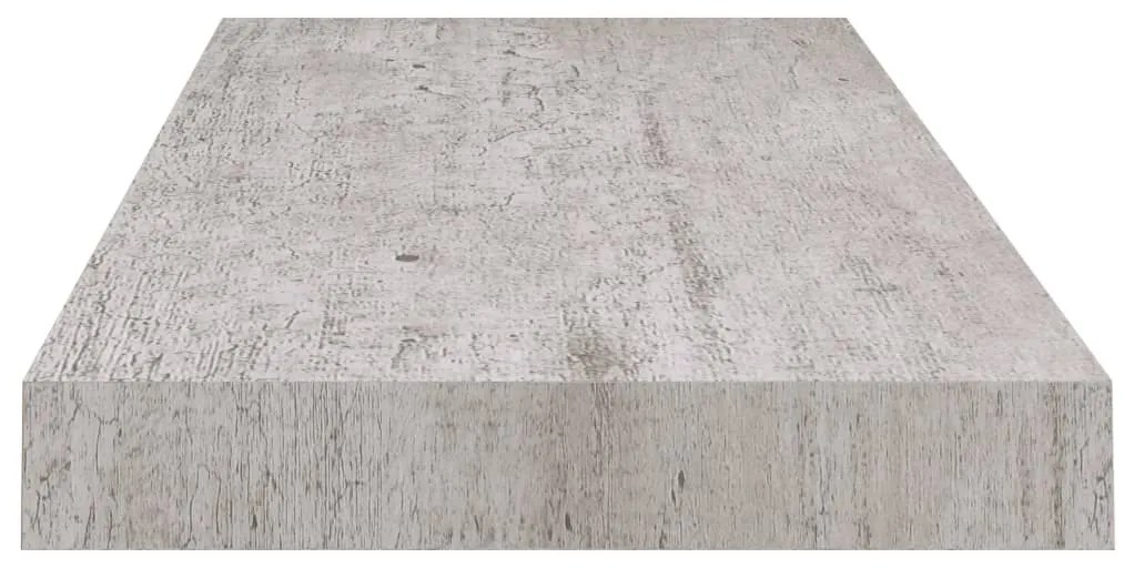vidaXL Ράφια Τοίχου 4 τεμ. Γκρι Σκυροδέματος 60 x 23,5 x 3,8 εκ. MDF