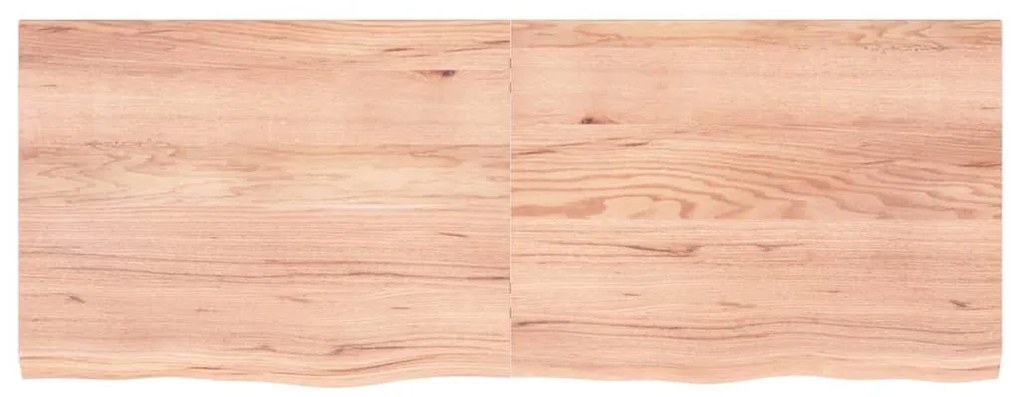Ράφι Τοίχου Ανοιχτό Καφέ 160x60x(2-4)εκ. Επεξ. Μασίφ Ξύλο Δρυός 363714