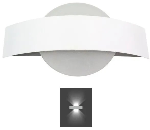 Απλίκα Φωτιστικό Τοίχου LED 4W 3000K Λευκό 5890 Spotlight-5890-Λευκό 5890
