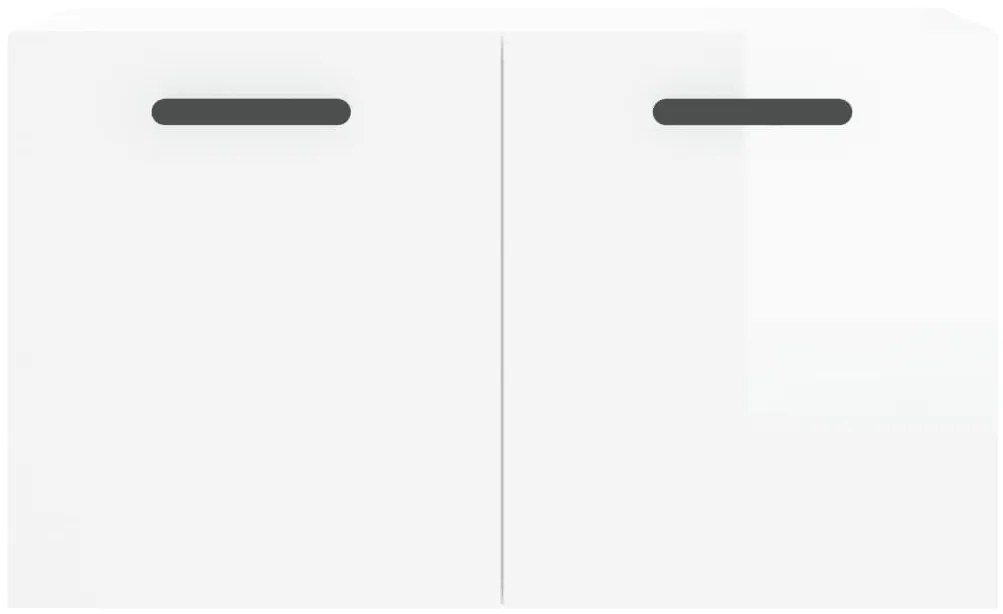 vidaXL Ντουλάπι Τοίχου Γυαλιστερό Λευκό 60x36,5x35 εκ. Επεξεργ. Ξύλο