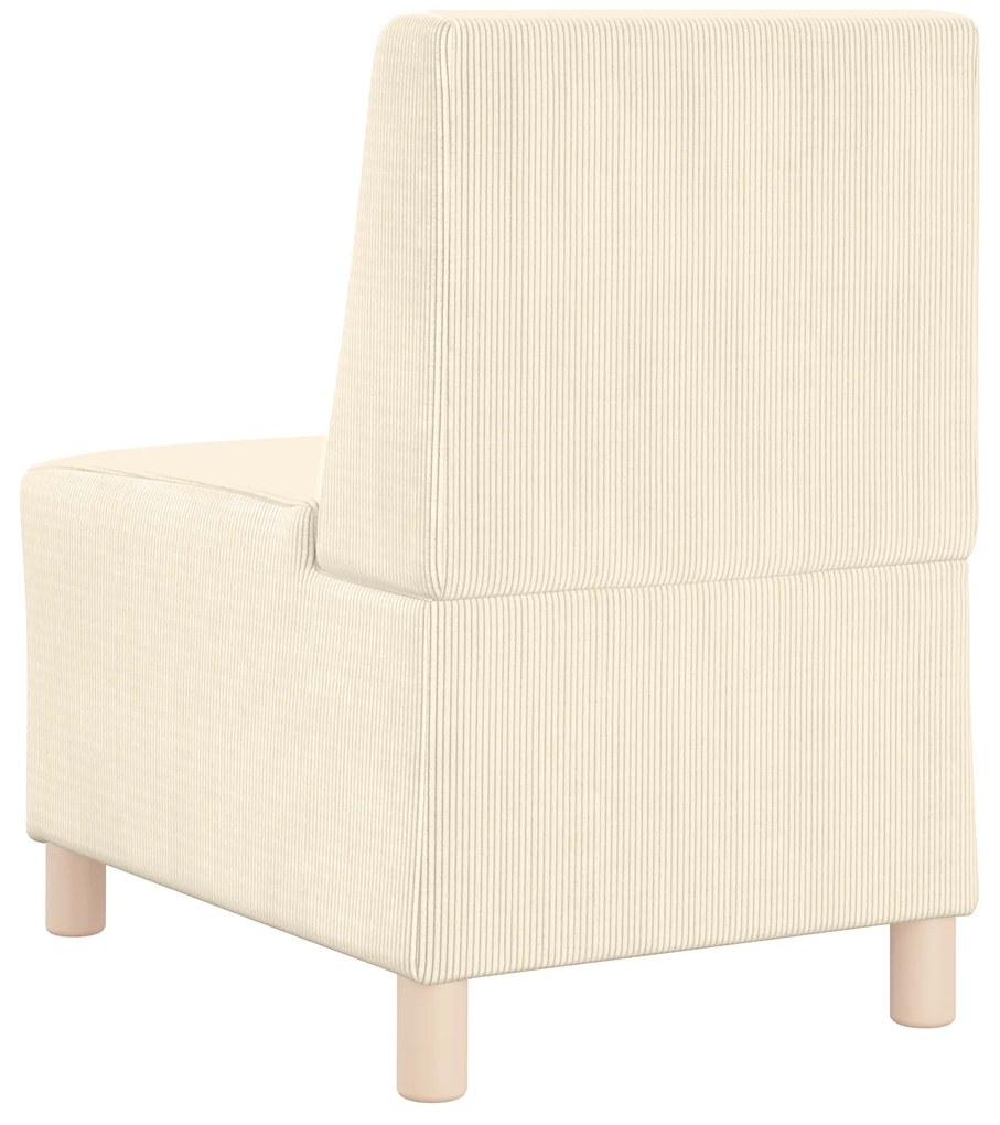 vidaXL Μοναδικός Καναπές χωρίς Χερούλια Κρεμ 55 x 74 x 82 εκ. Βελούδο