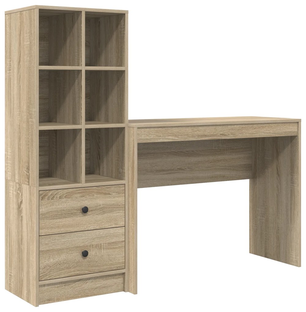 vidaXL Γραφείο με Αποθήκευση Sonoma Oak Επεξεργασμένο Ξύλο