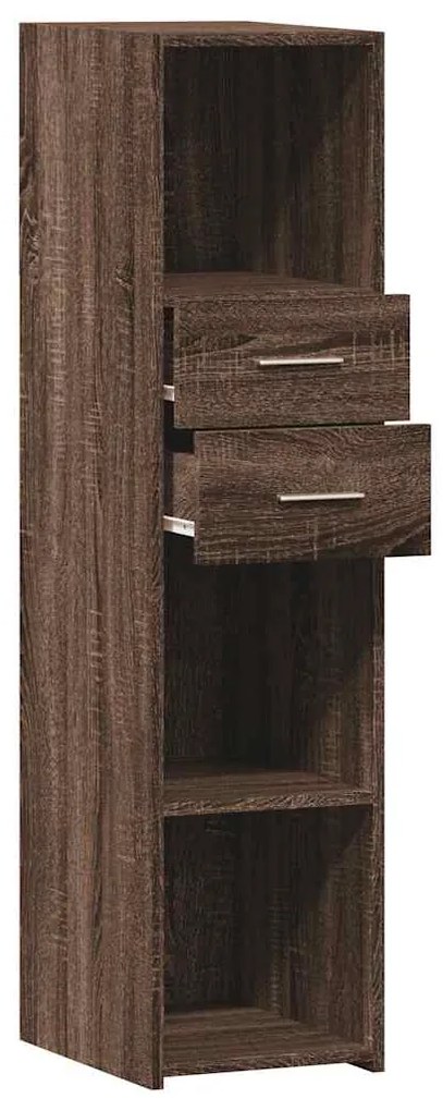 vidaXL Ντουλάπι Καφέ Δρυς 30x42,5x124 εκ. από Επεξεργασμένο Ξύλο