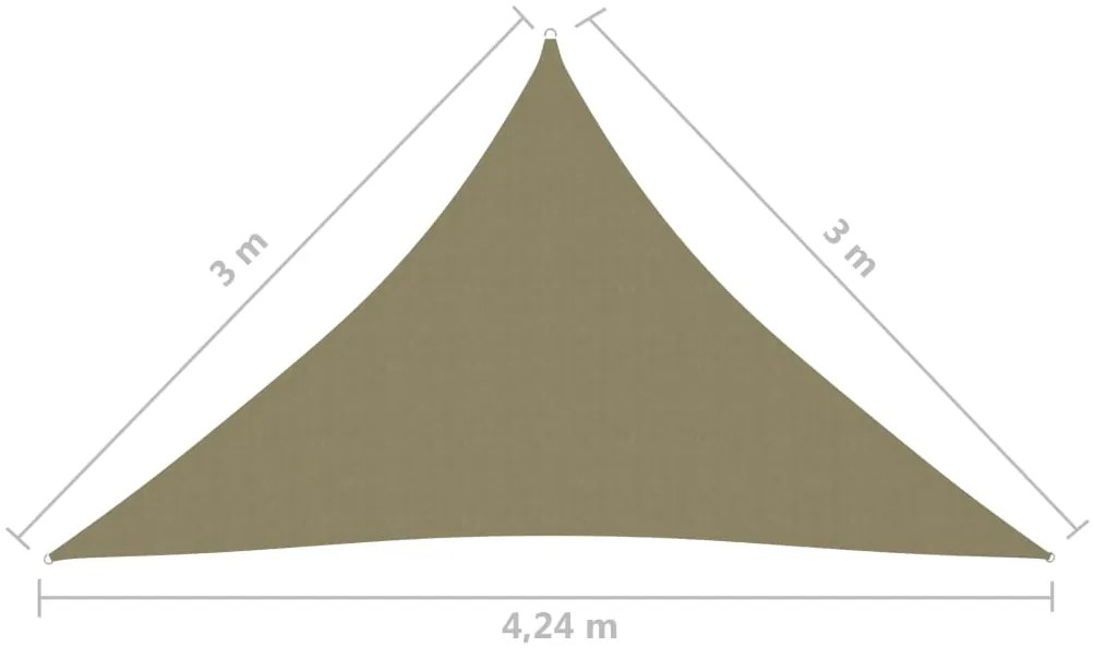 ΠΑΝΙ ΣΚΙΑΣΗΣ ΤΡΙΓΩΝΟ ΜΠΕΖ 3 X 3 X 4,24 Μ. ΑΠΟ ΎΦΑΣΜΑ OXFORD 135172