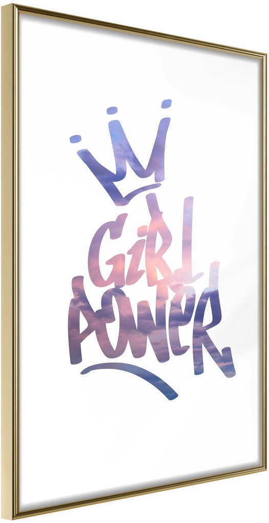 Αφίσα - Girl Power - 30x45 - Χρυσό - Χωρίς πασπαρτού