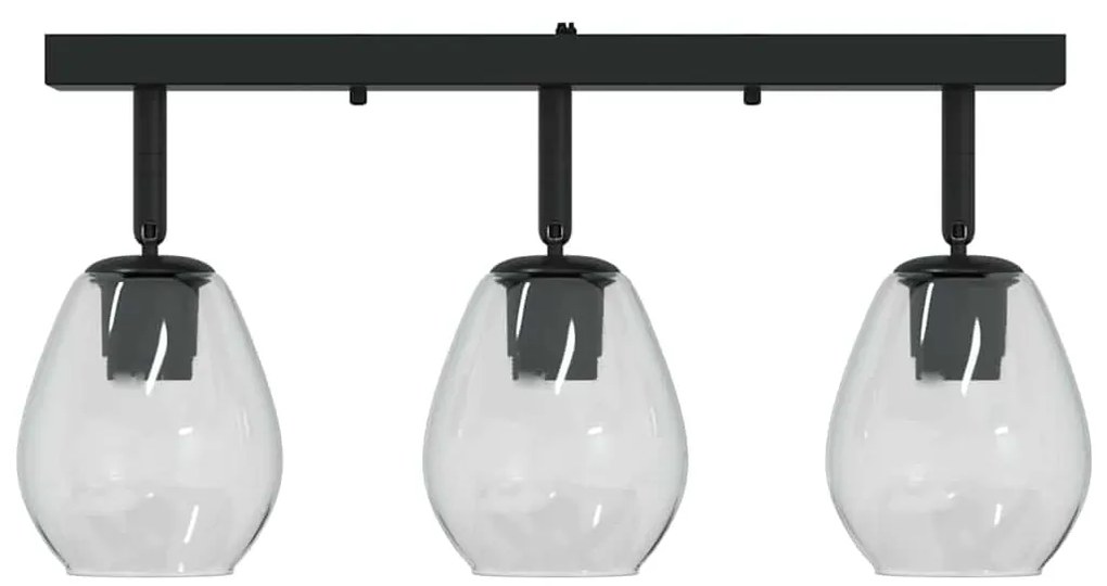 vidaXL Σποτ οροφής Μαύρο 54 x 13 x 26 εκ. Γυαλί και μέταλλο