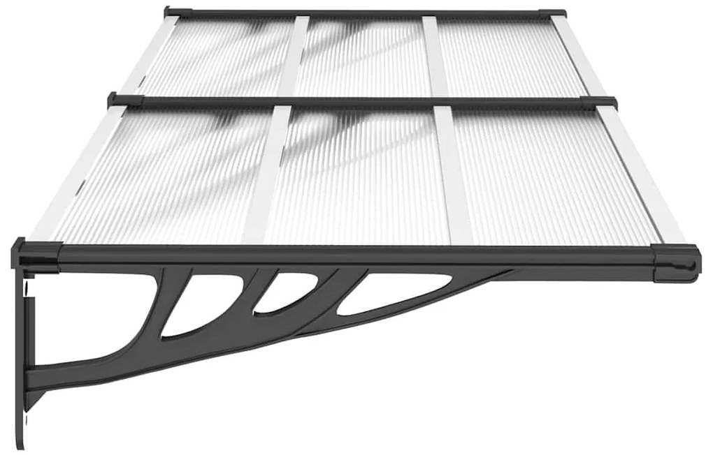 vidaXL Στέγαστρο Πόρτας Μαύρο &amp; Διαφανές 199x90 εκ από Πολυκαρβονικό