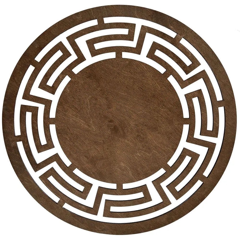 Σουπλά Labyrinth (Σετ 4Τμχ) 36x36cm Walnut Hermia Ξύλο