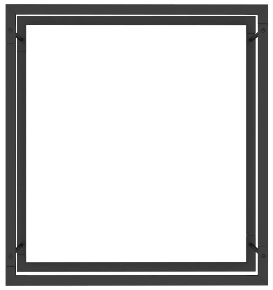 vidaXL Ραφιέρα Καυσόξυλων Ματ Μαύρο 80x28x86 εκ. Ατσάλι