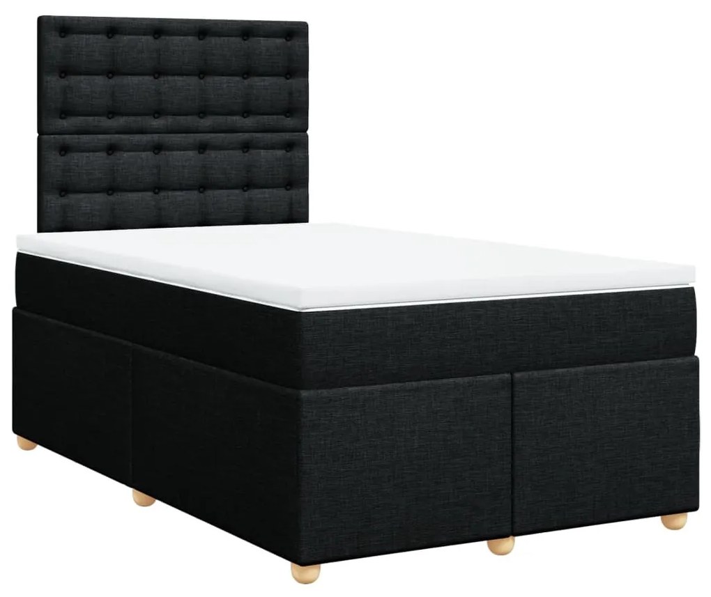 ΚΡΕΒΑΤΙ BOXSPRING ΜΕ ΣΤΡΩΜΑ ΜΑΥΡΟ 120X190 ΕΚ. ΥΦΑΣΜΑΤΙΝΟ 3291235