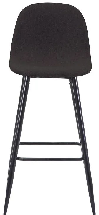 Σκαμπό μπαρ μεσαίου ύψους Bella ανθρακί ύφασμα-πόδι μαύρο μέταλλο 41x47x93εκ 4αδα 41x47x93 εκ.