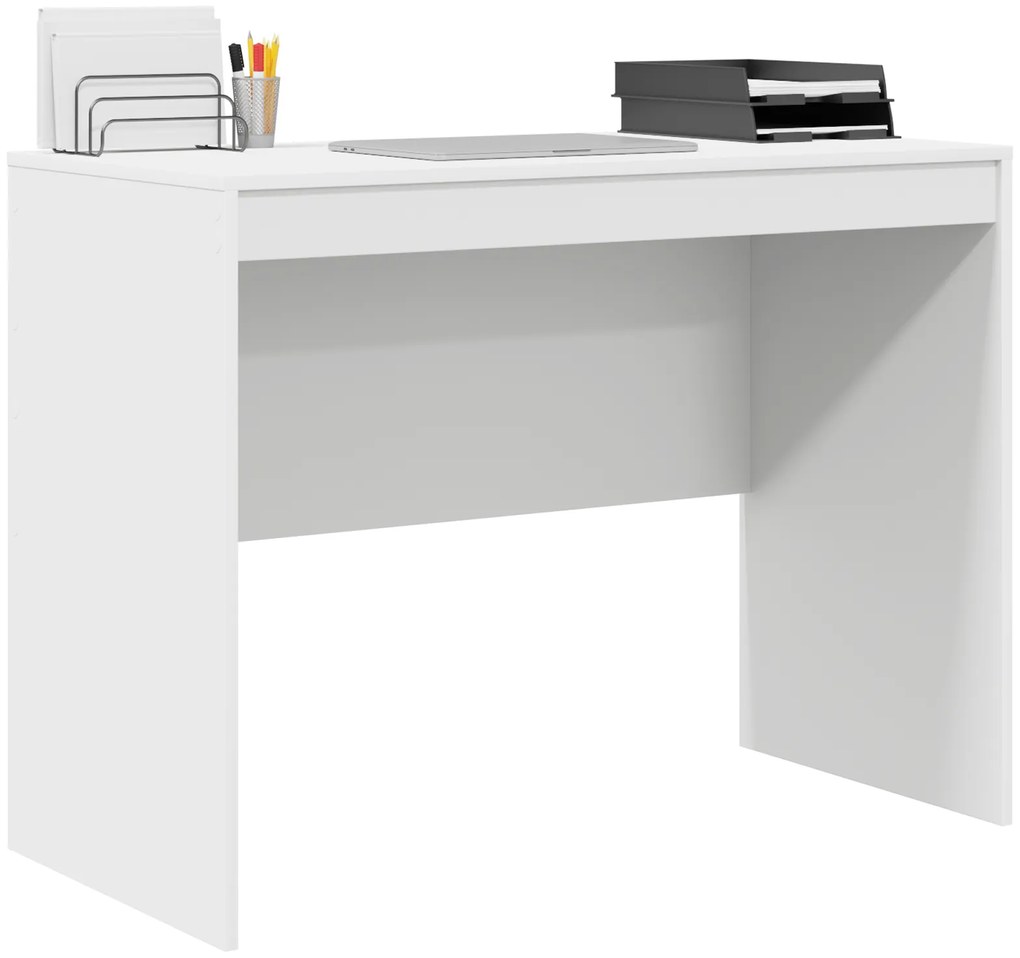 vidaXL Γραφείο Γραφής Λευκό Μοριοσανίδα 100 x 50 x 76 cm Αποθήκευση