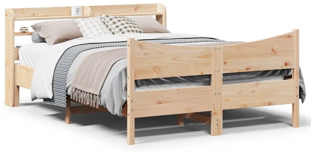 vidaXL Πλαίσιο Κρεβατιού Κεφαλάρι 150x200 εκ Μασίφ Πεύκο