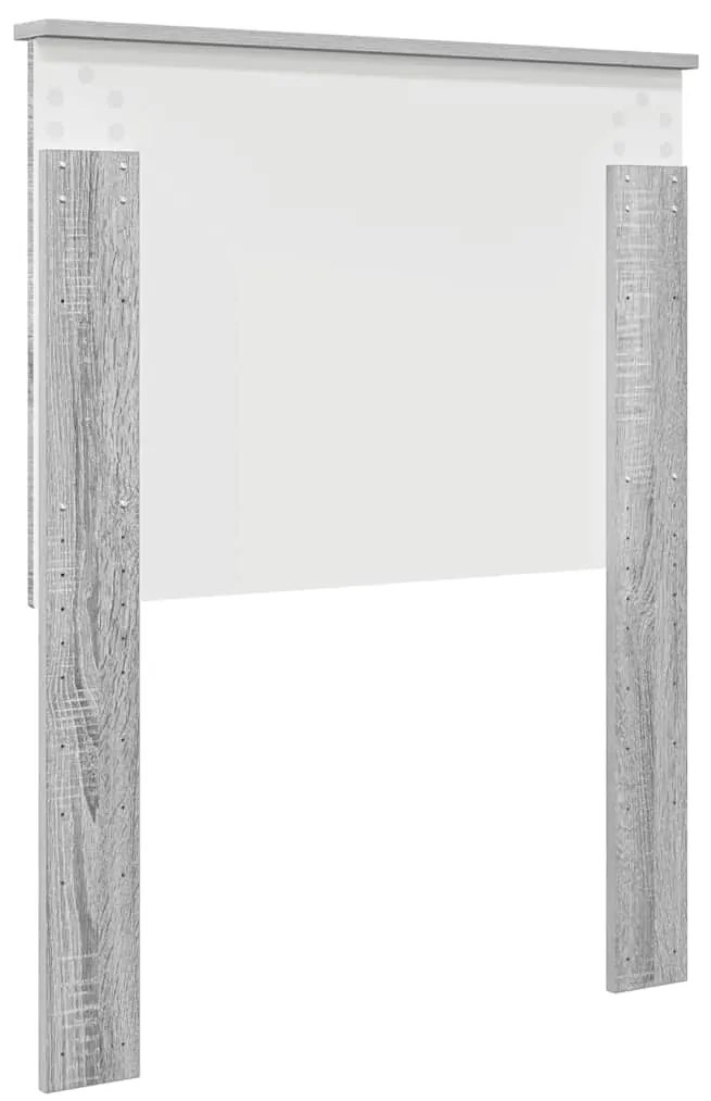 vidaXL Κεφαλάρι με κεφαλάρι Γκρίζο Σονομα 75 cm Επεξεργασμένο ξύλο