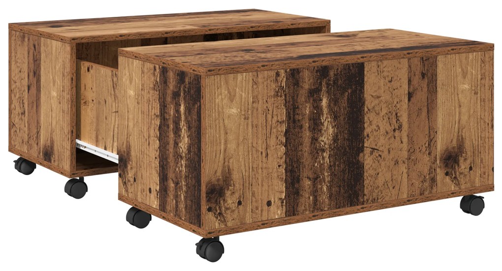 vidaXL Τραπεζάκι σαλονιού Παλιό ξύλο 75 x 75 x 38 cm