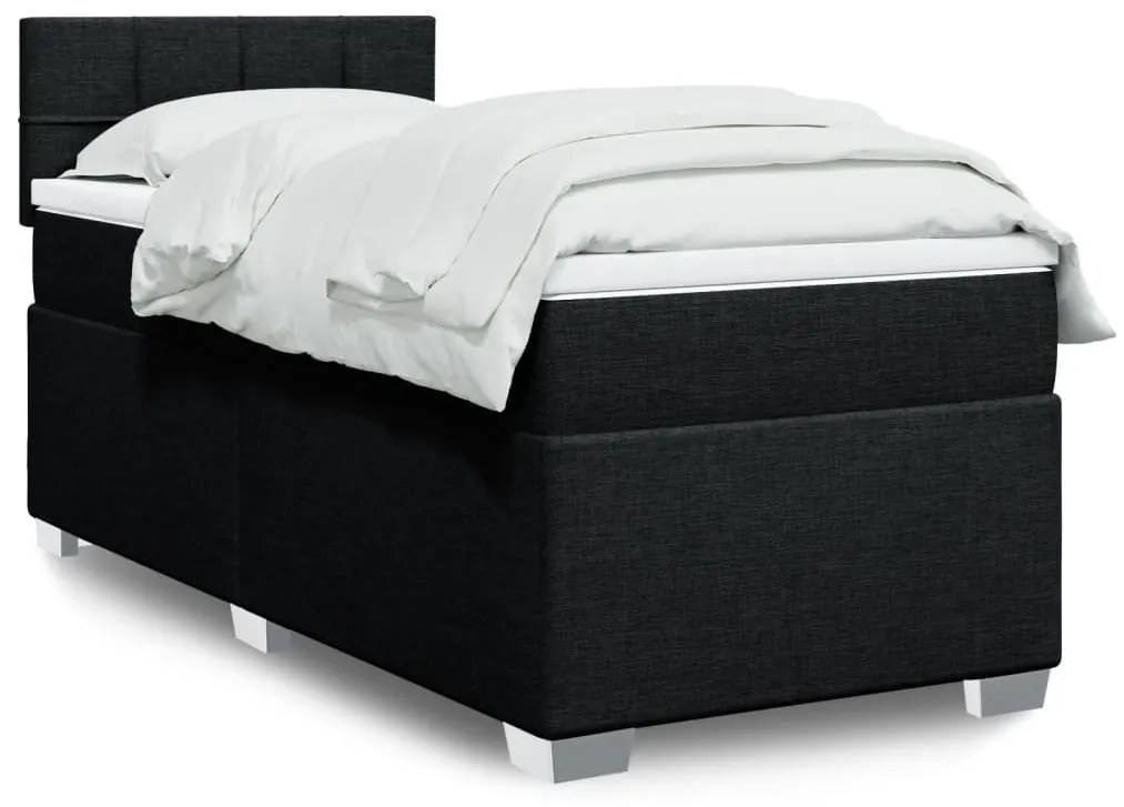 ΚΡΕΒΑΤΙ BOXSPRING ΜΕ ΣΤΡΩΜΑ ΜΑΥΡΟ 90X190 ΕΚ.ΥΦΑΣΜΑΤΙΝΟ 3288045