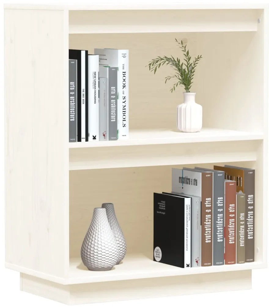 vidaXL Ντουλάπι Κονσόλα Λευκό 60 x 34 x 75 εκ. από Μασίφ Ξύλο Πεύκου